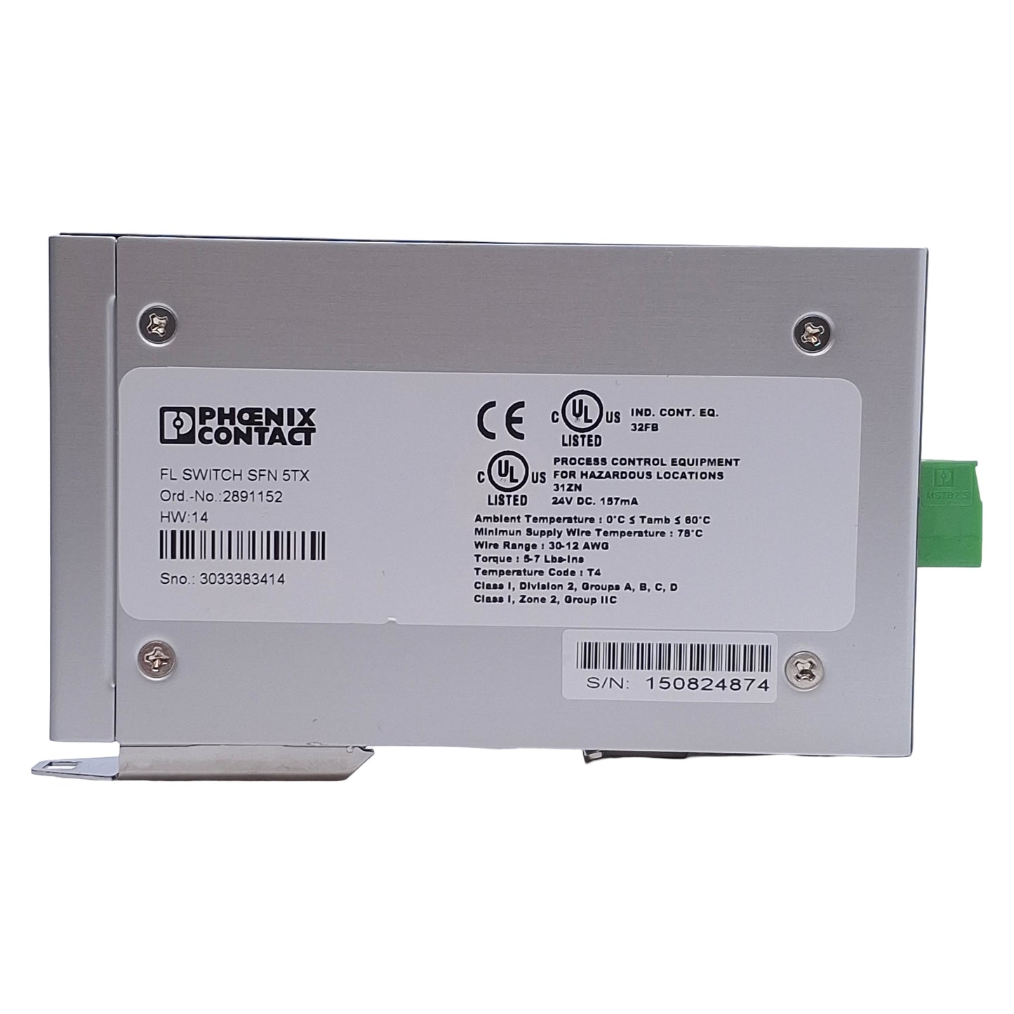 Used Phoenix Contact FL Switch SFN 5TX 2891152 Unmanaged Ethernet Switch RJ45, 5-Port