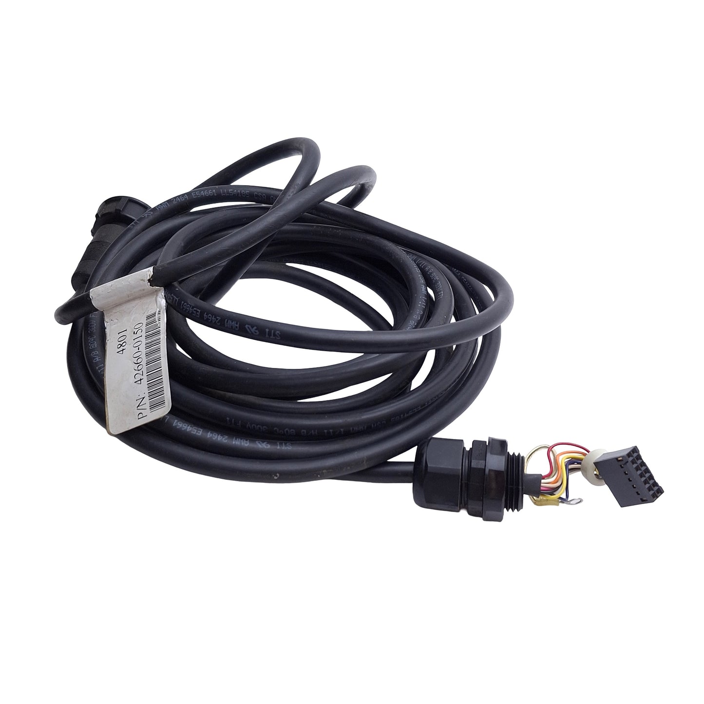 Used Omron STI 42660-0150 Light Curtain Receiver Cable 13-Pin Round to 10-Pin IDC 15'