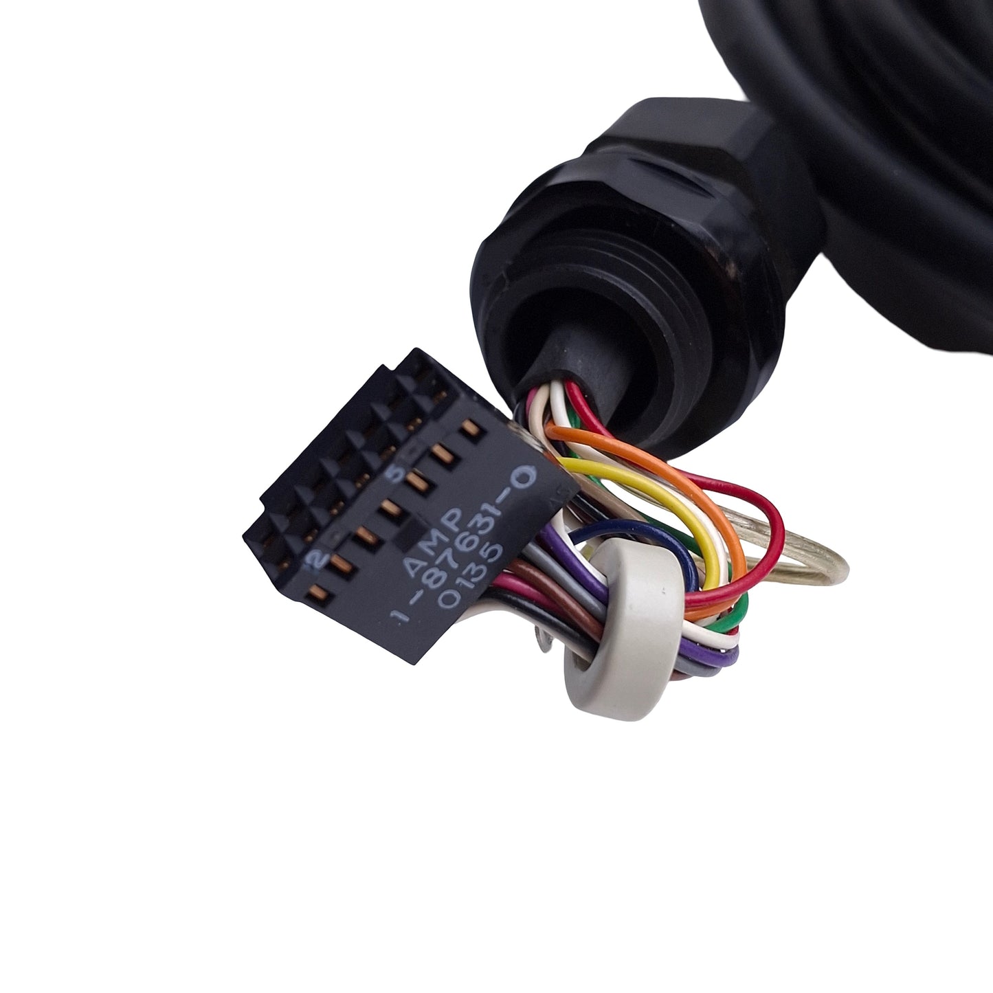Used Omron STI 42660-0150 Light Curtain Receiver Cable 13-Pin Round to 10-Pin IDC 15'