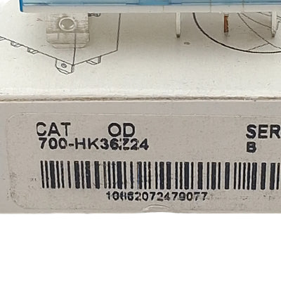 New Lot of 2 Allen Bradley 700-HK36Z24 Slim Line Relay, SPDT, 16A 277VAC, 24VDC Coil