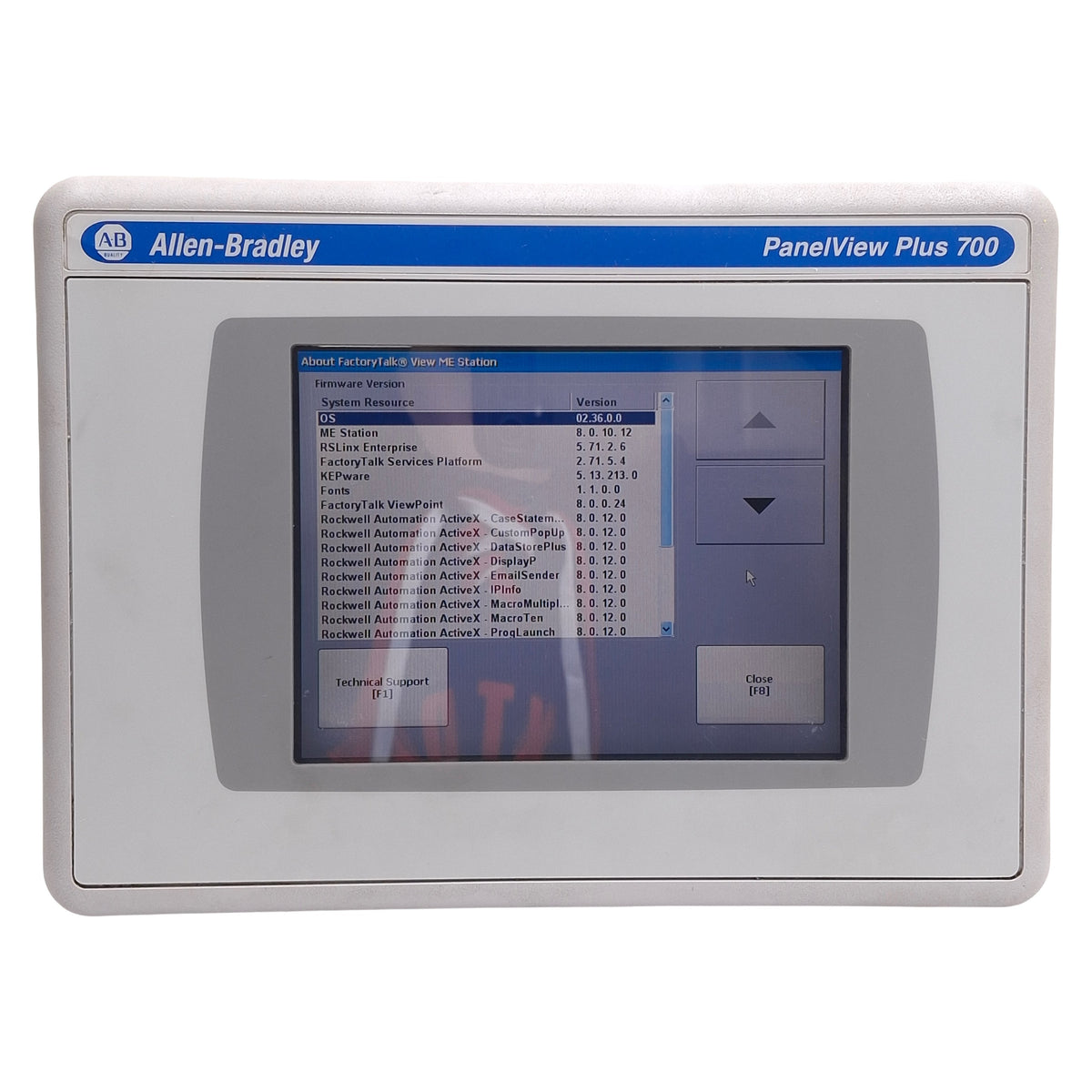 Used Allen Bradley 2711P-T7C4D8 PanelView Plus 700 Touchscreen HMI 6.5in RS-232 24VDC