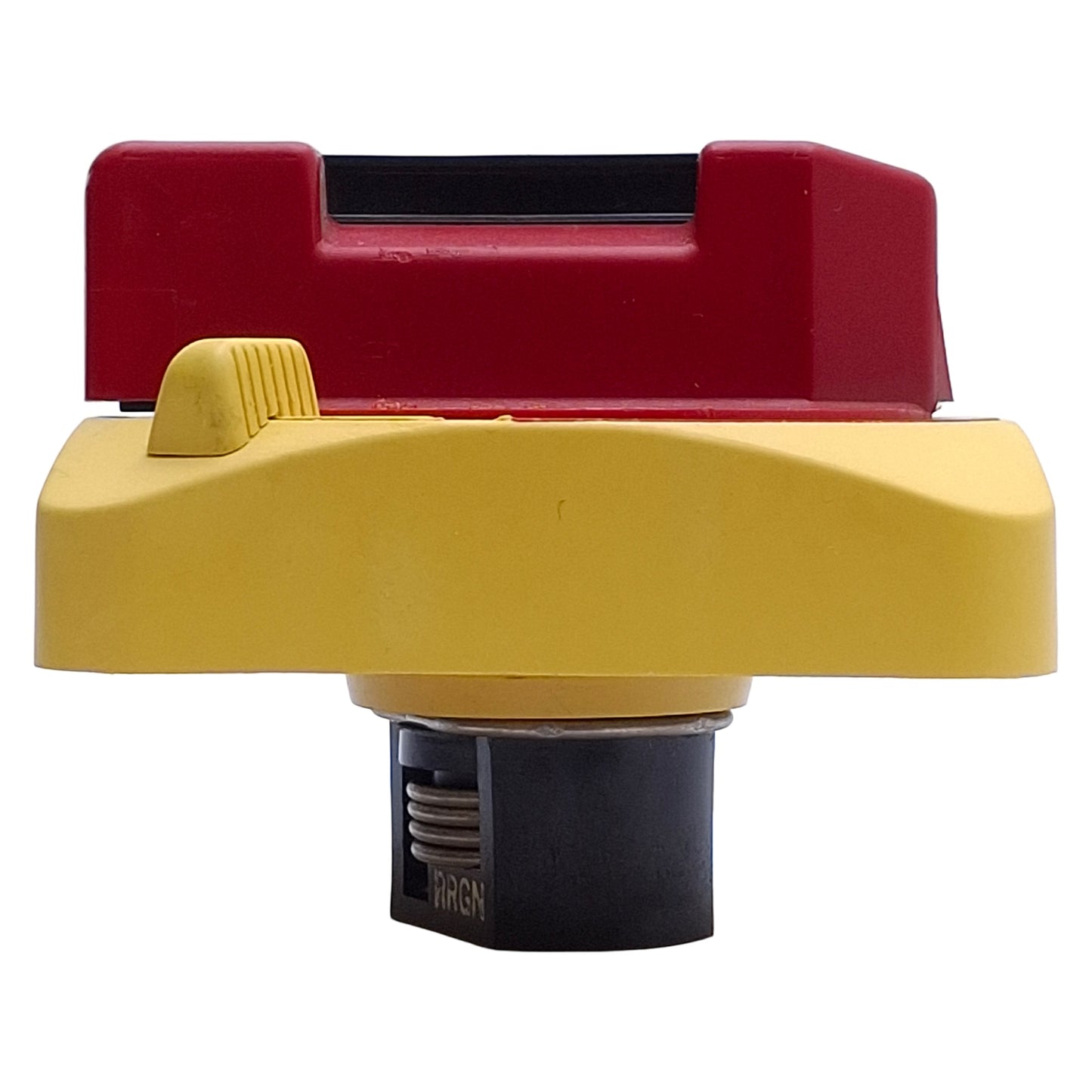 Used Allen Bradley 194R-HS1E Rotary Disconnect Switch Handle, Red/Yellow, ON-OFF, 90°