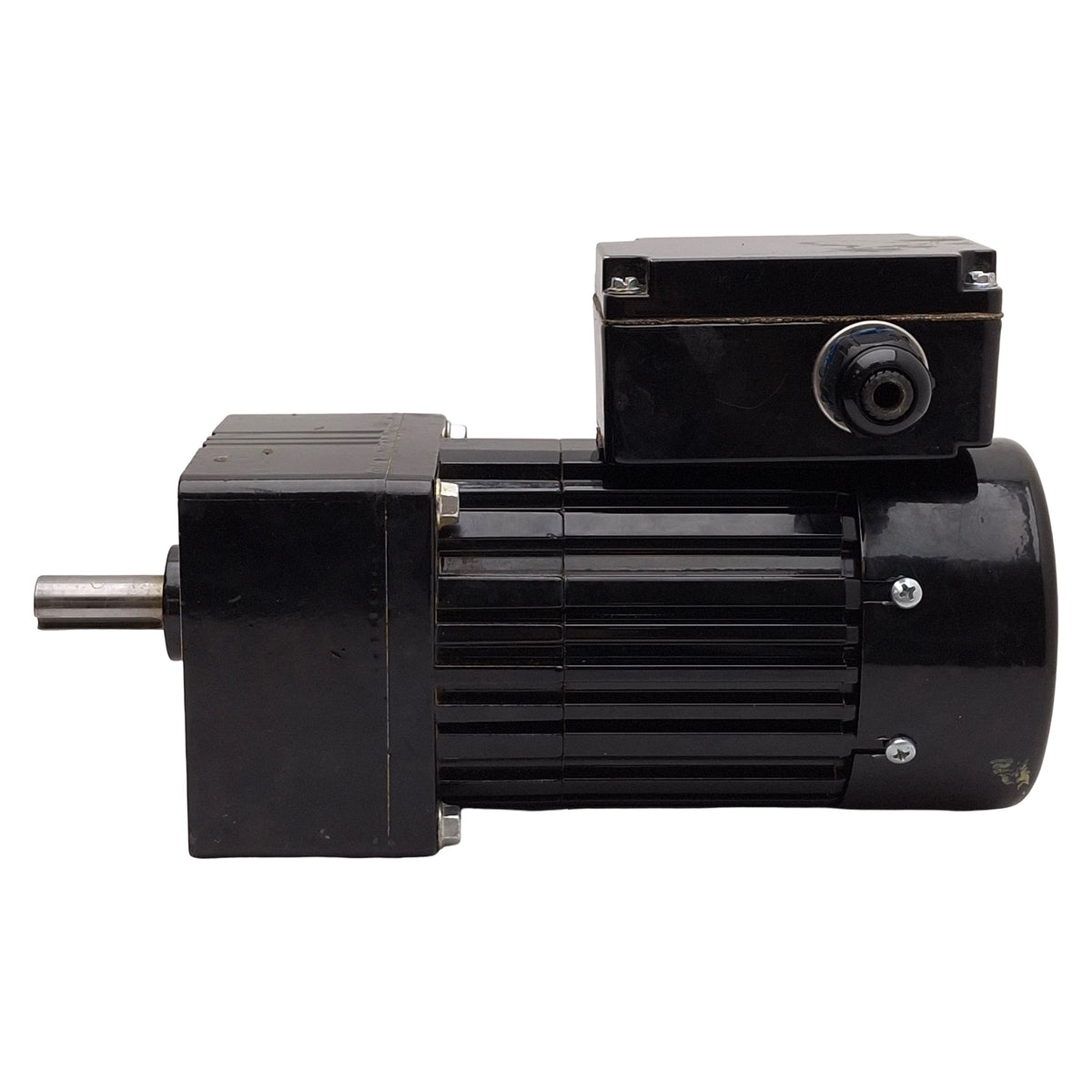 Used Bodine 34R6BFCI-WX4 AC Gearmotor, 172.1:1, 1/7HP, ø5/8in Shaft, 9.9rpm *Dented*