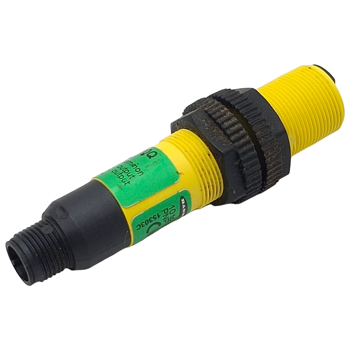 Used Banner S18SP6FF100Q Photoelectric Sensor, PNP, 100mm Range, 10-30VDC, 4-Pin M12