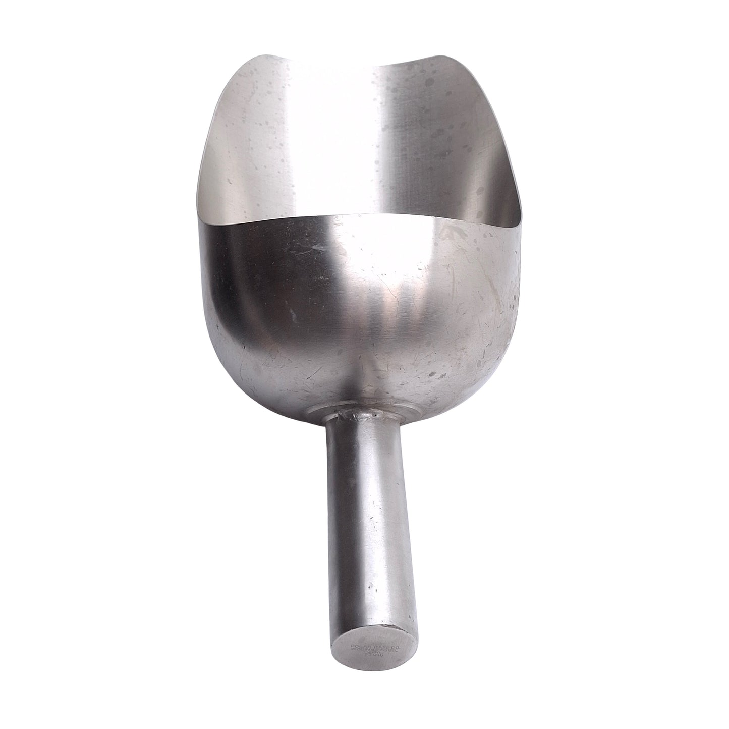 Used Uline H-8724 Stainless Steel Material Scoop, 304SS, 160 Oz, 8in x 10in Bowl