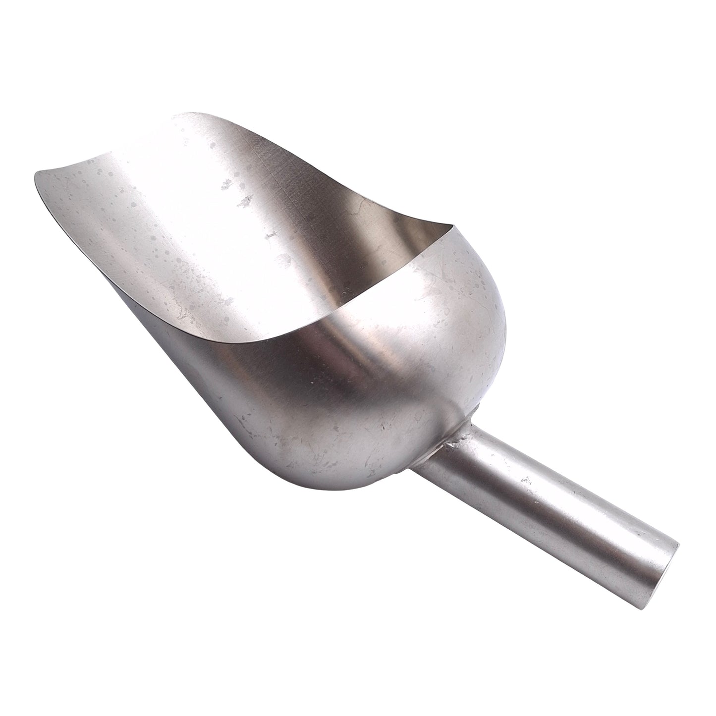 Used Uline H-8724 Stainless Steel Material Scoop, 304SS, 160 Oz, 8in x 10in Bowl