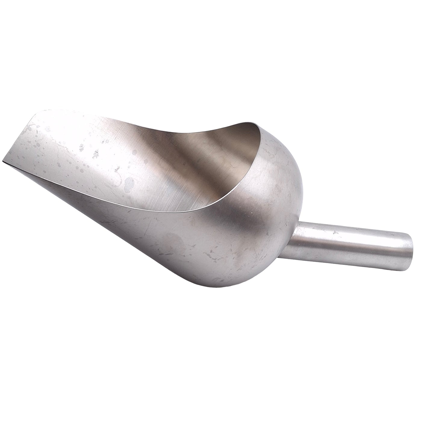 Used Uline H-8724 Stainless Steel Material Scoop, 304SS, 160 Oz, 8in x 10in Bowl