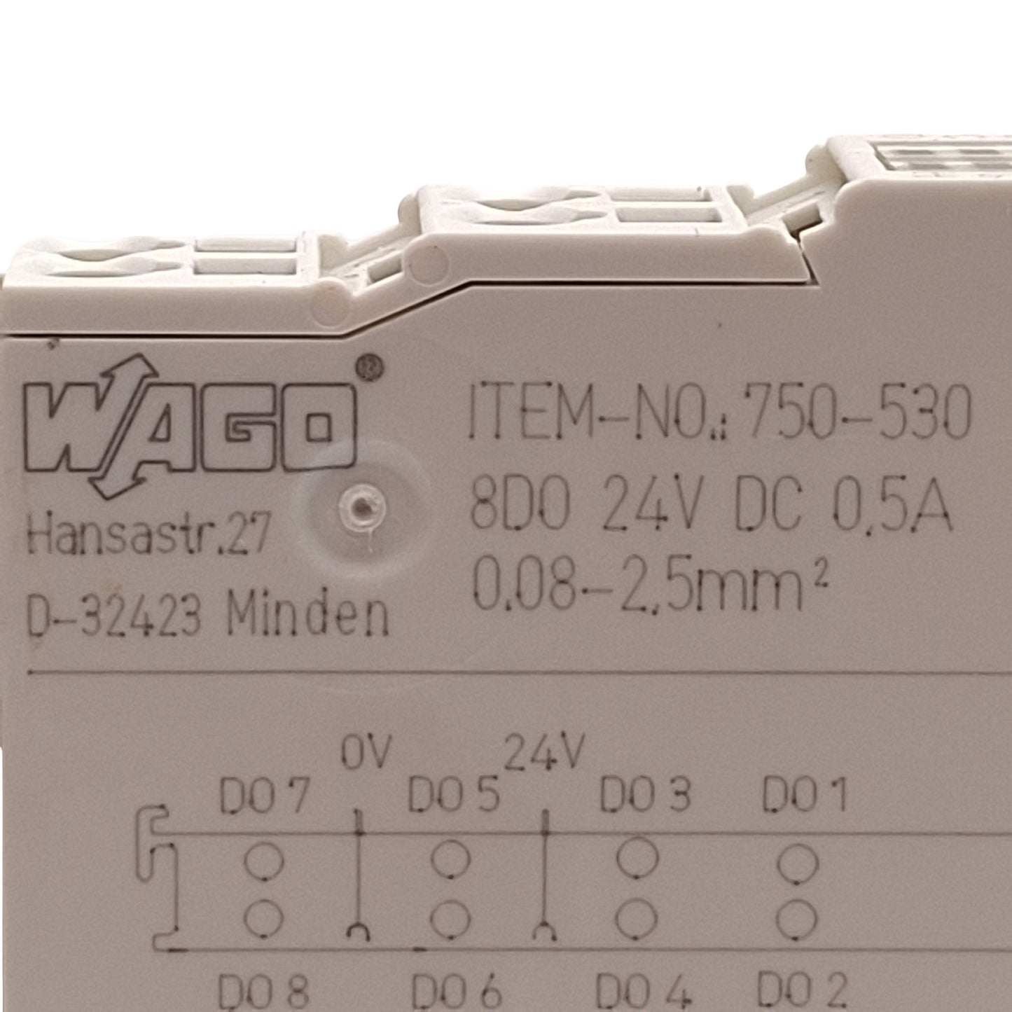 Used Lot of 3 Wago 750-531 PLC Digital Output Module, 8-Channel, 24VDC 0.5A, DIN Rail