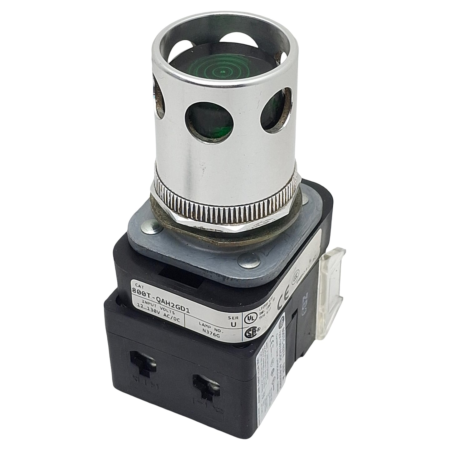 Used Allen Bradley 800T-QAH2GD1 Green Illuminated Momentary Push Button, ø30mm, 1N.O.
