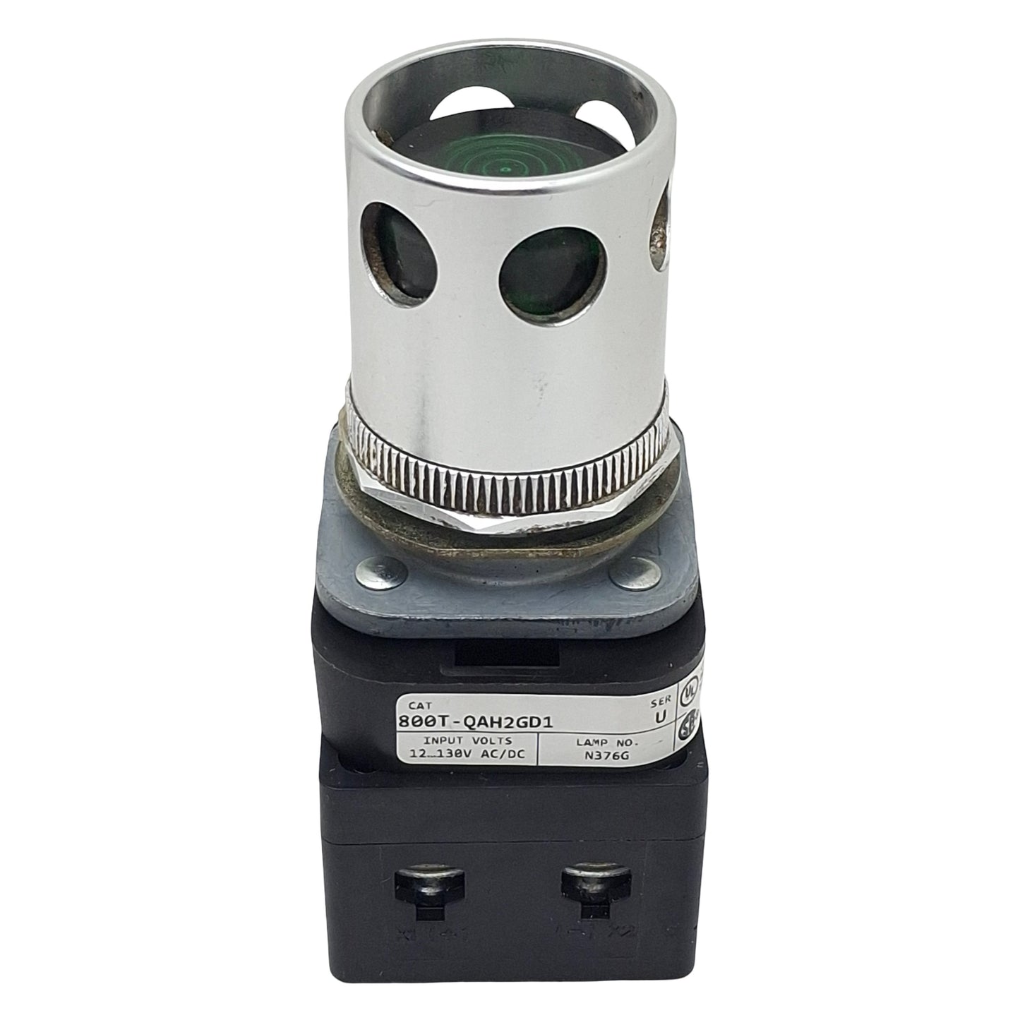 Used Allen Bradley 800T-QAH2GD1 Green Illuminated Momentary Push Button, ø30mm, 1N.O.