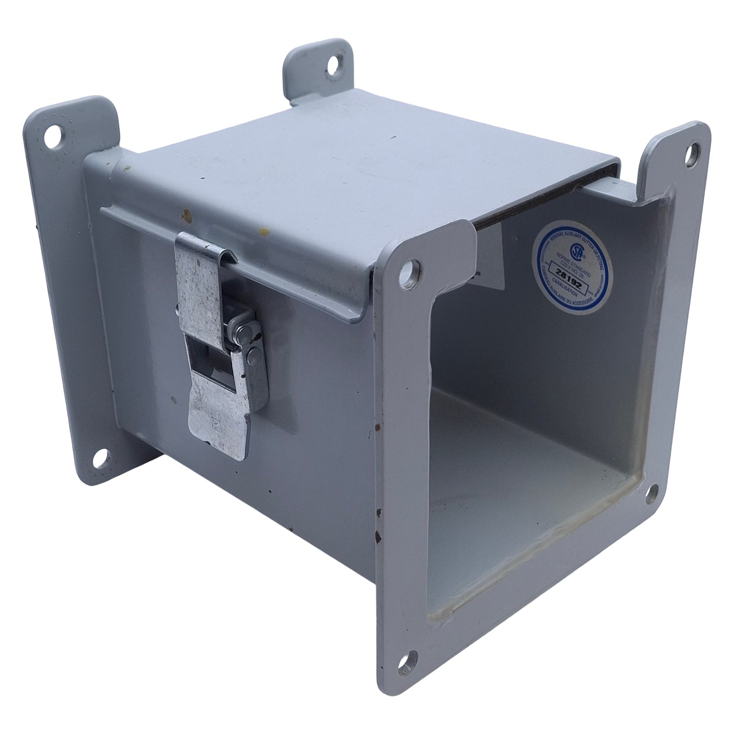 Used Hoffman F44L06 Lay-In Wireway Hinged Cover 4"x 4", 6" Length, Steel, NEMA 12