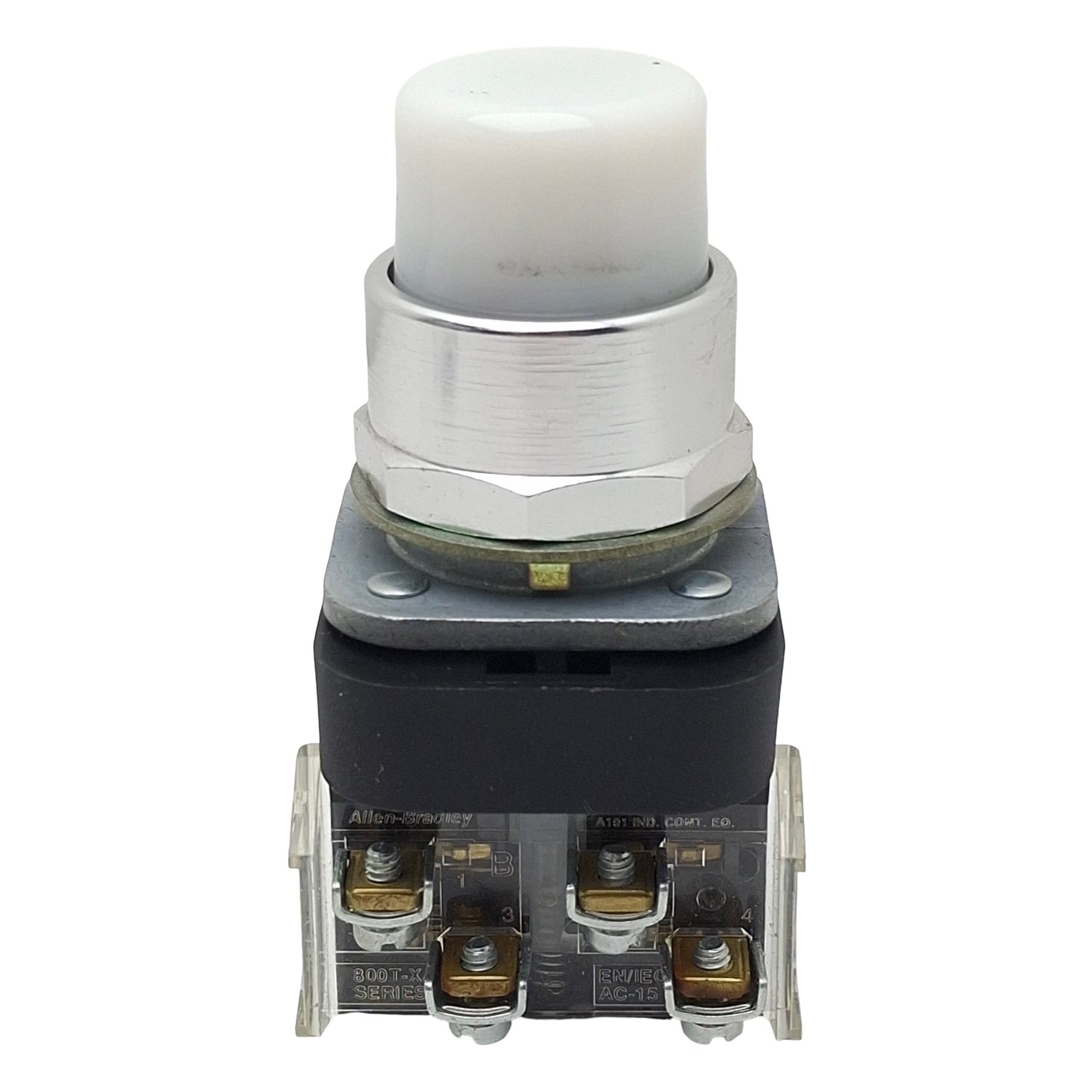 Used Allen Bradley 800T-QBH2W White Illuminated Momentary Push Button, ø30mm, 1NO/1NC