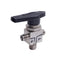 Used Swagelok SS-43XS4-S4-M4 Instrument Ball Valve, 3-Way, 1/4in Swagelok To NPT