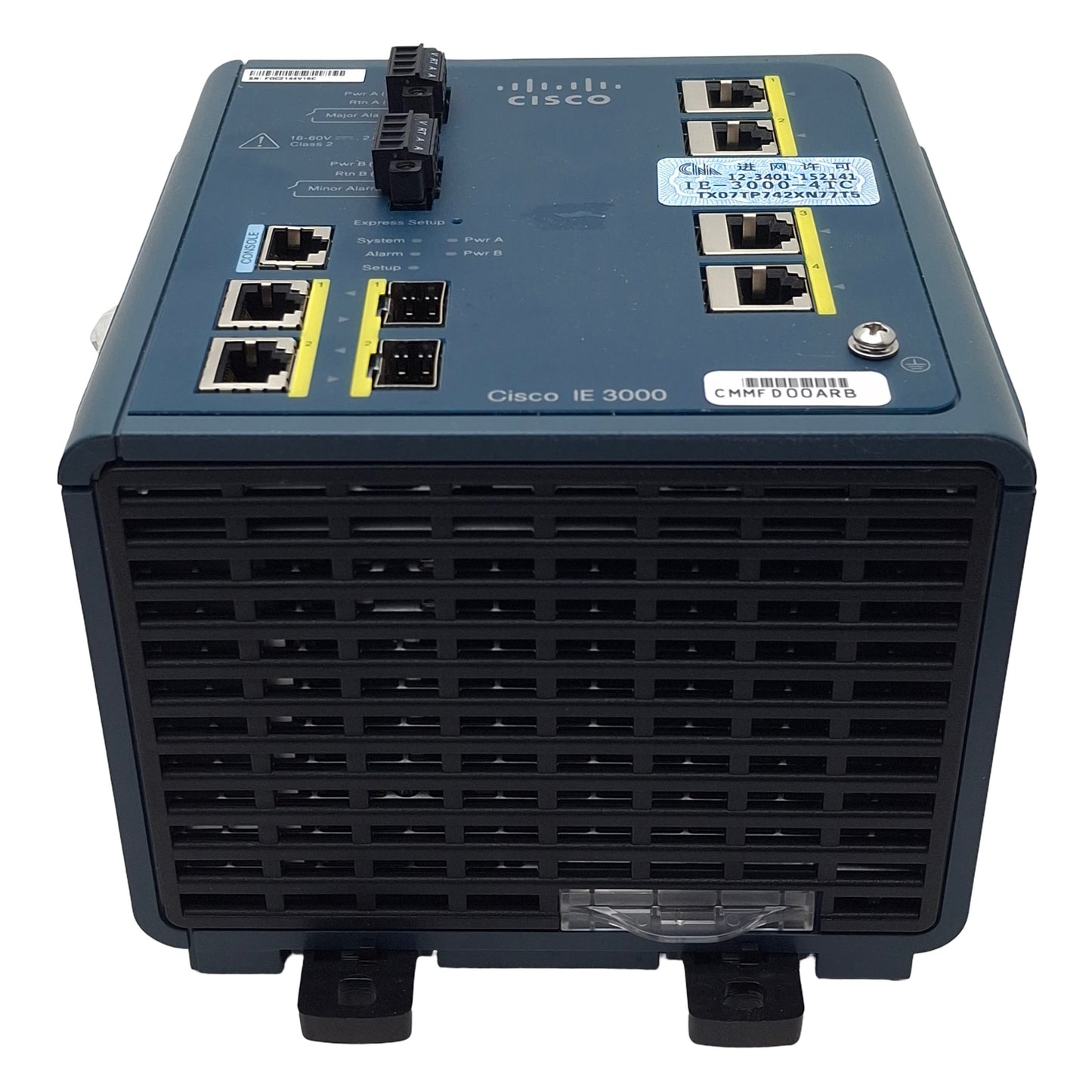 New – Open box Cisco IE-3000-4TC Industrial Ethernet Switch, Layer 2, 4x 10/100 Ports, 18-60VDC