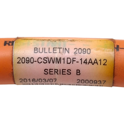 Used Allen Bradley 2090-CSWM1DF-14AA12 Kinetix Single Motor Power/Feedback Cable, 5m