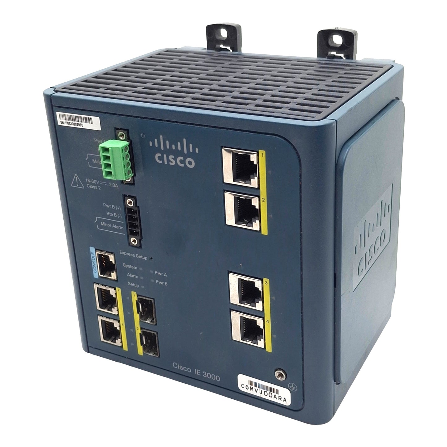 Used Cisco IE-3000-4TC Industrial Ethernet Switch Layer 2, 4x 10/100 Ports, 18-60VDC