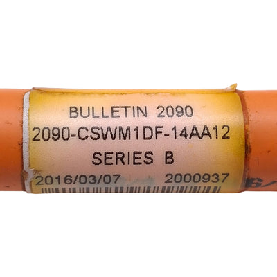 Used Allen Bradley 2090-CSWM1DF-14AA12 Kinetix Single Motor Power/Feedback Cable, 12m