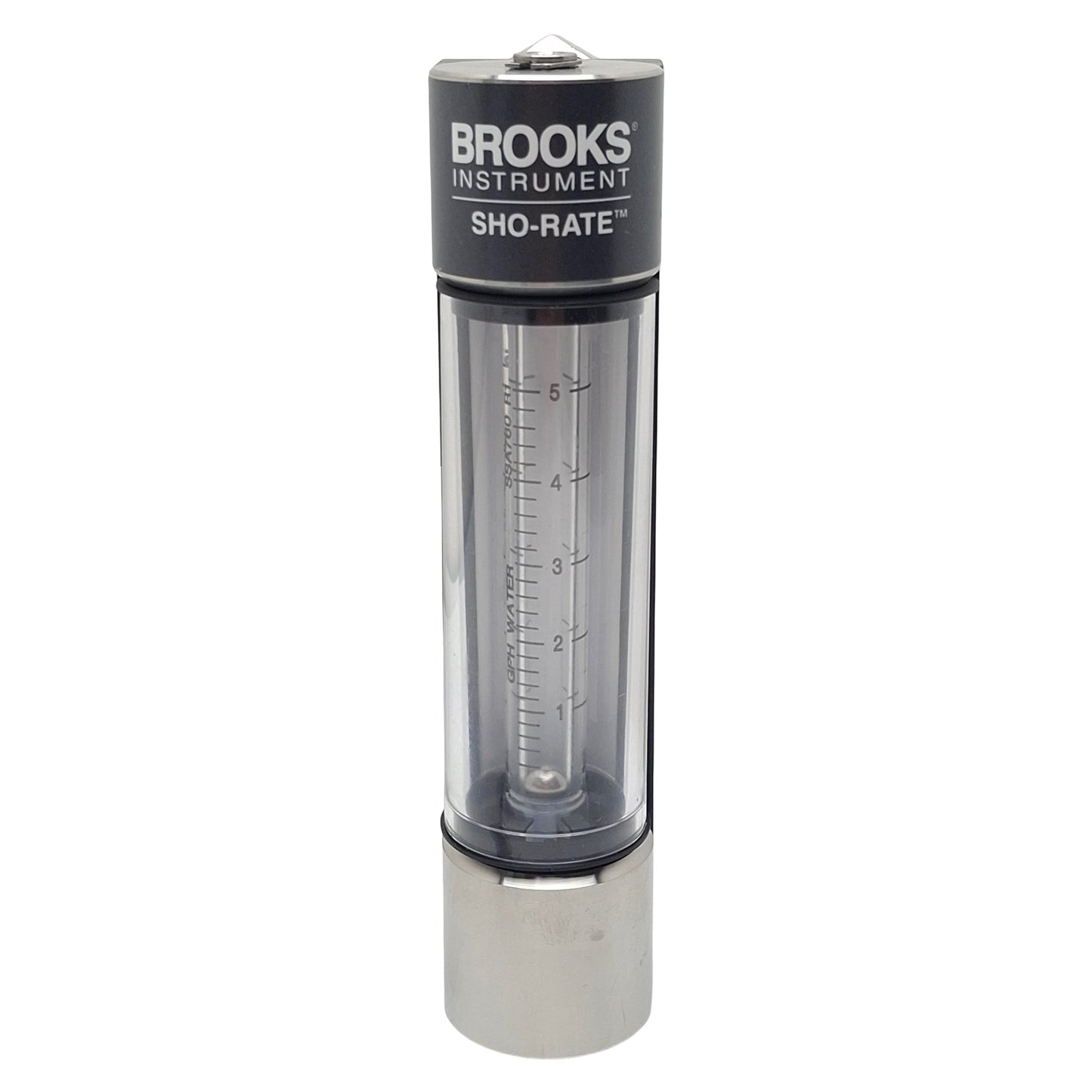New Brooks Instruments 1250AD6073WGQNV Glass Flometer, 1-5GPH H2O, 200psi, 1/8in NPT