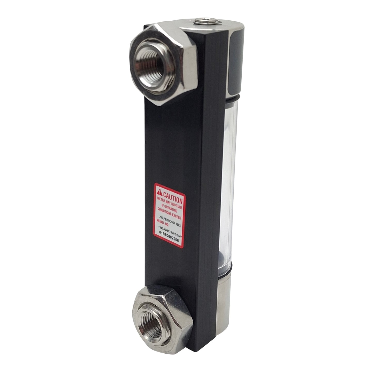 New Brooks Instruments 1250AD6073WGQNV Glass Flometer, 1-5GPH H2O, 200psi, 1/8in NPT