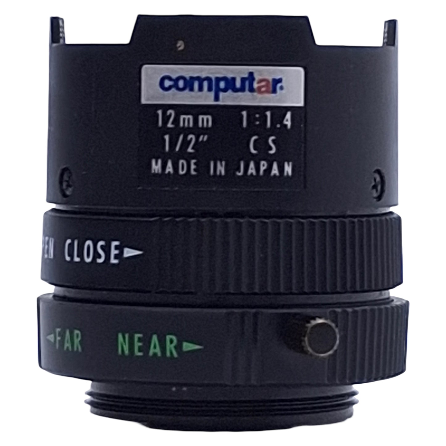 Used Computar H1214FICS-3 Machine Vision Lens 1/2" Format, F/1.4-16C, C-Mount