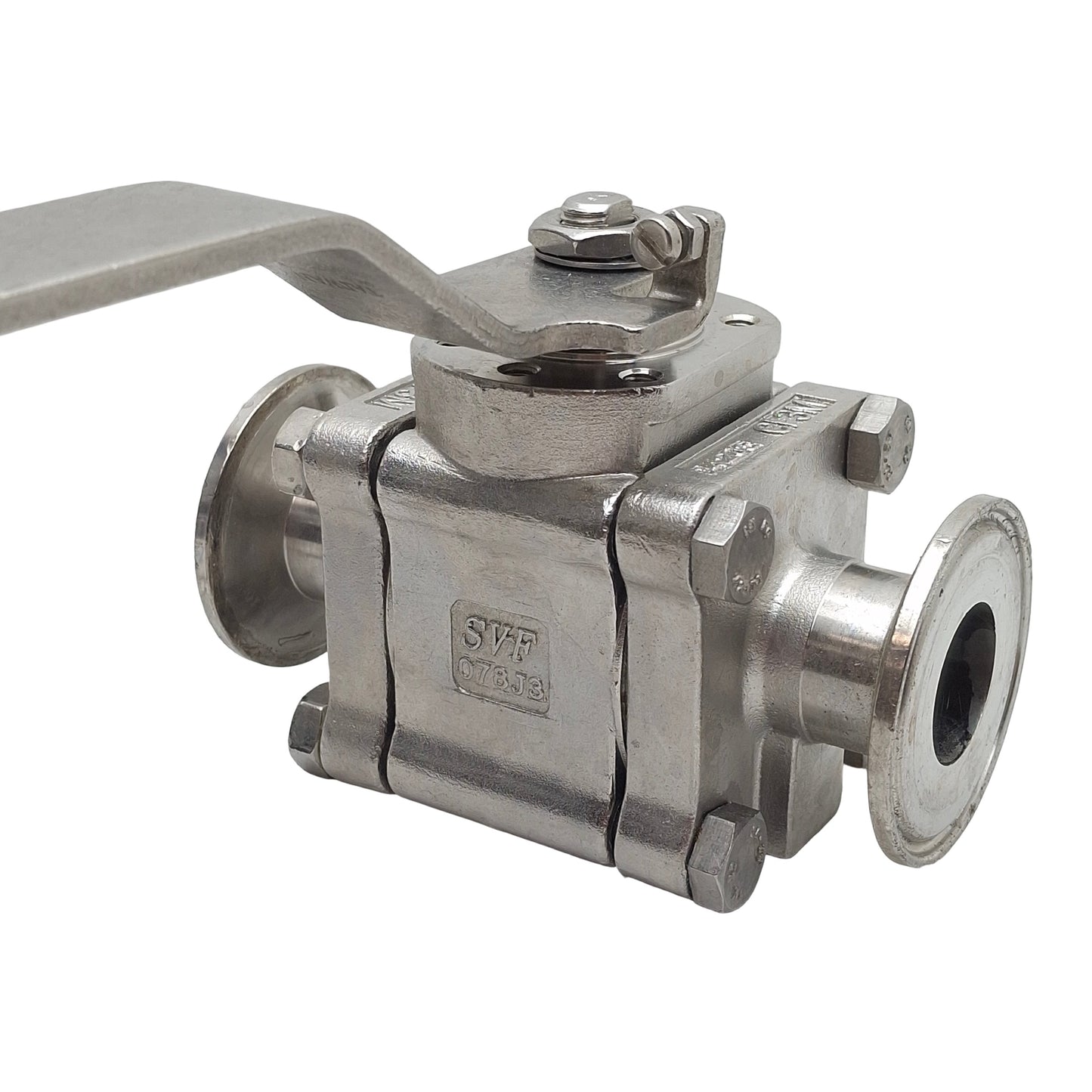 Used SVF SB76666ATTREP CleanFLOW Ball Valve, 1in Sanitary, 1500psi, Stainless Steel