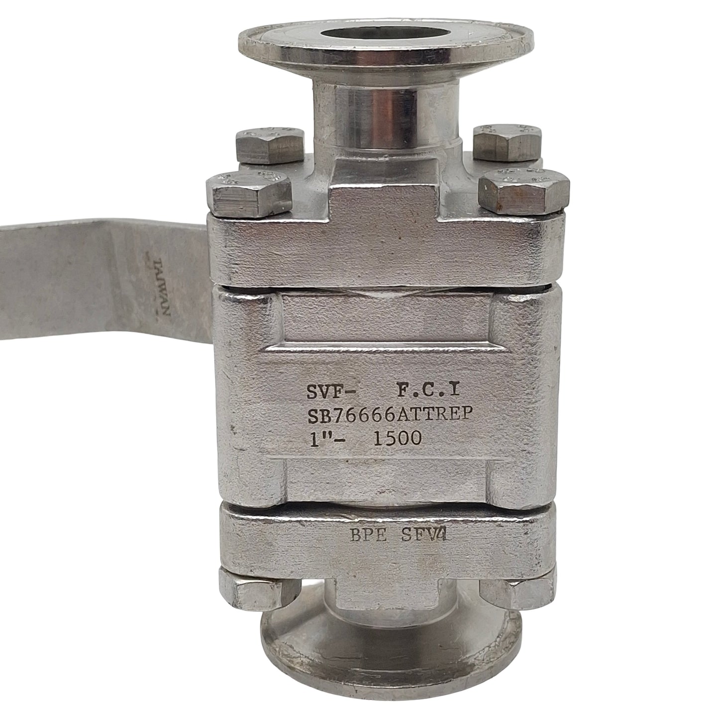 Used SVF SB76666ATTREP CleanFLOW Ball Valve, 1in Sanitary, 1500psi, Stainless Steel