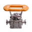 Used Swagelok SS-63TTS8 Stainless Steel 3-Piece Ball Valve, 1/2in Sanitary, 300 psig