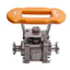 Used Swagelok SS-63TTS8 Stainless Steel 3-Piece Ball Valve, 1/2in Sanitary, 300 psig