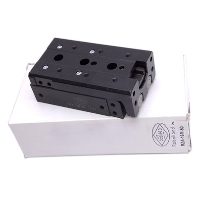 New DESTACO Robohand RZA-16M-50 Air Slide Table, 16mm Bore, 50mm Stroke, M5, 100psi