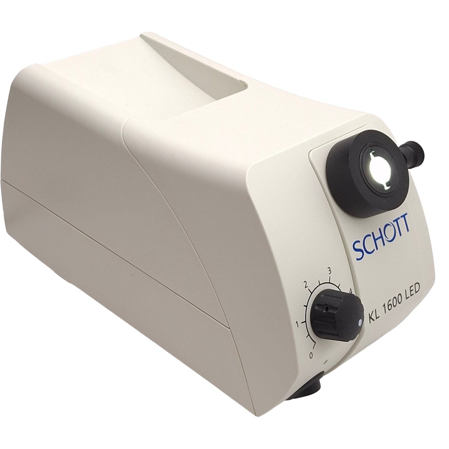 Used Schott KL 1600 LED Fiber Optic Light Source, White 5600K, ø10mm Output, 24VDC