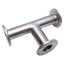 Used Stainless Steel Sanitary Tri-Clamp Tee Fitting 5.25in x 3.1in, 1in Tri-Clamp
