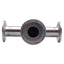 Used Stainless Steel Sanitary Tri-Clamp Tee Fitting 5.25in x 3.1in, 1in Tri-Clamp