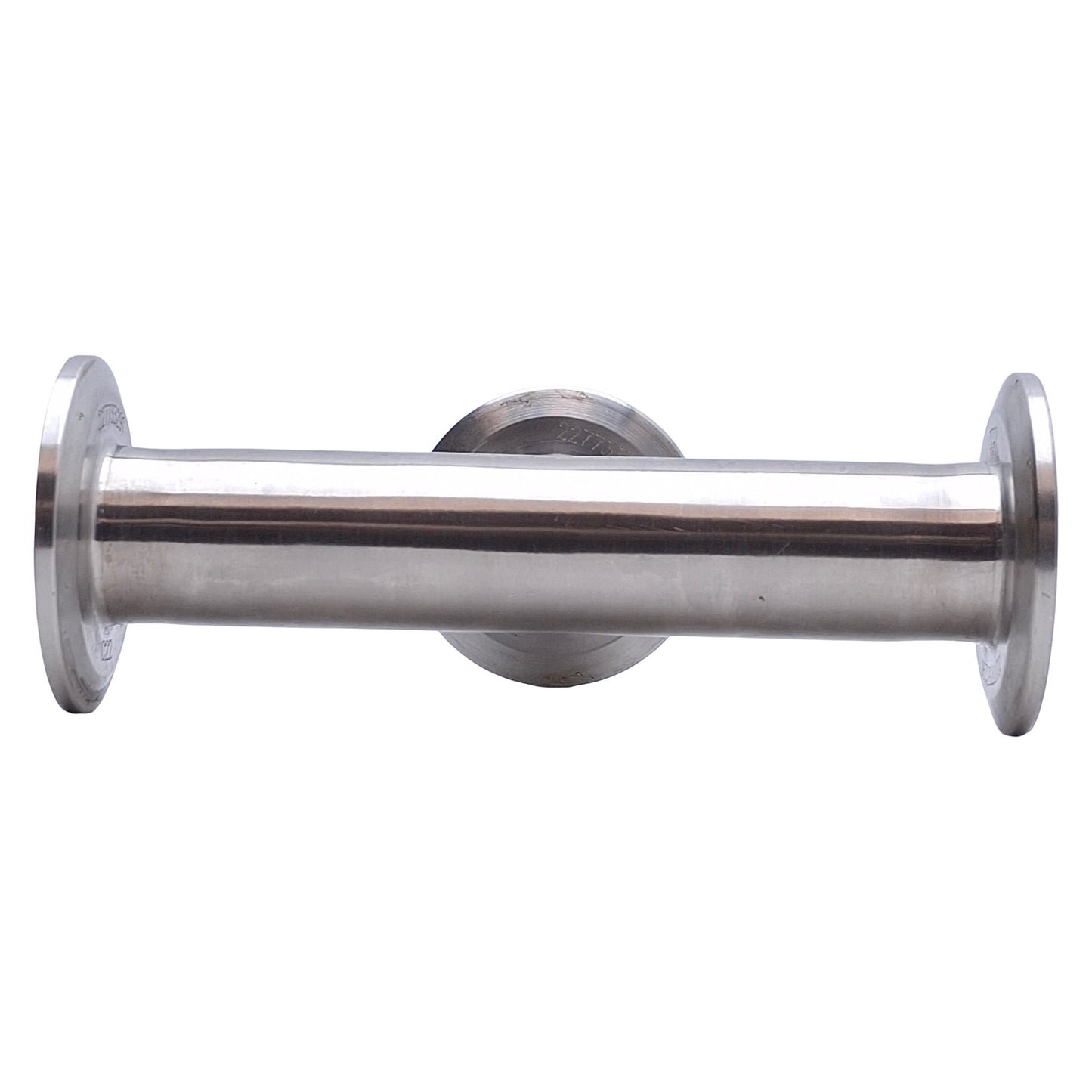 Used Stainless Steel Sanitary Tri-Clamp Tee Fitting 5.25in x 3.1in, 1in Tri-Clamp