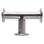 Used Stainless Steel Sanitary Tri-Clamp Tee Fitting 5.25in x 3.1in, 1in Tri-Clamp