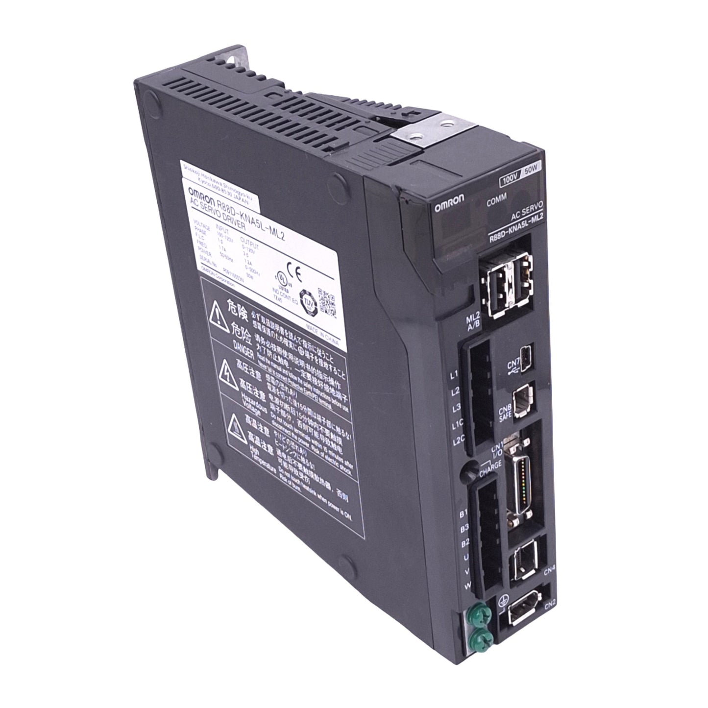 Used Omron R88D-KNA5L-ML2 AC Servo Driver, 3ph 0-120VAC 0-500Hz Out, 50W Max