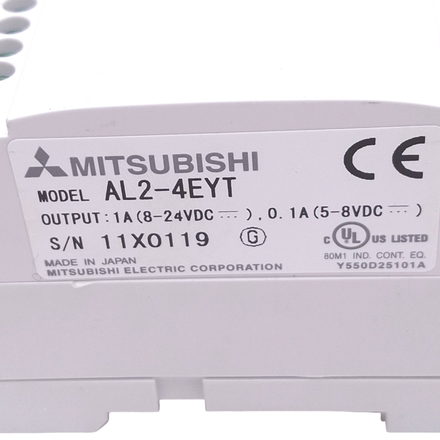Used Mitsubishi AL2-24MR-D Control Unit for MELSEC-F Alpha2 PLC, 24DI/O 8AI, 24VDC