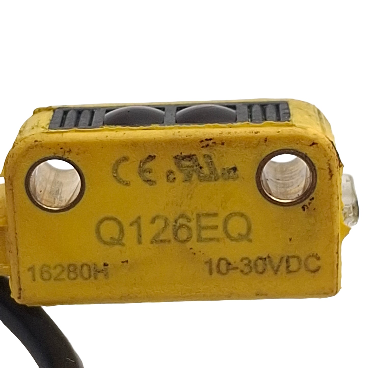 Used Banner Q126EQ 72141 Photoelectric Sensor, 2m Range, 10-30VDC, 4-Pin M8 Male, 6in