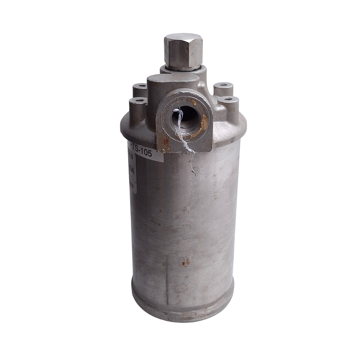 Used Hopewell FAS394DUB Single Cartridge Housing 4-7/8in Length, 1/2' NPT, Stainless