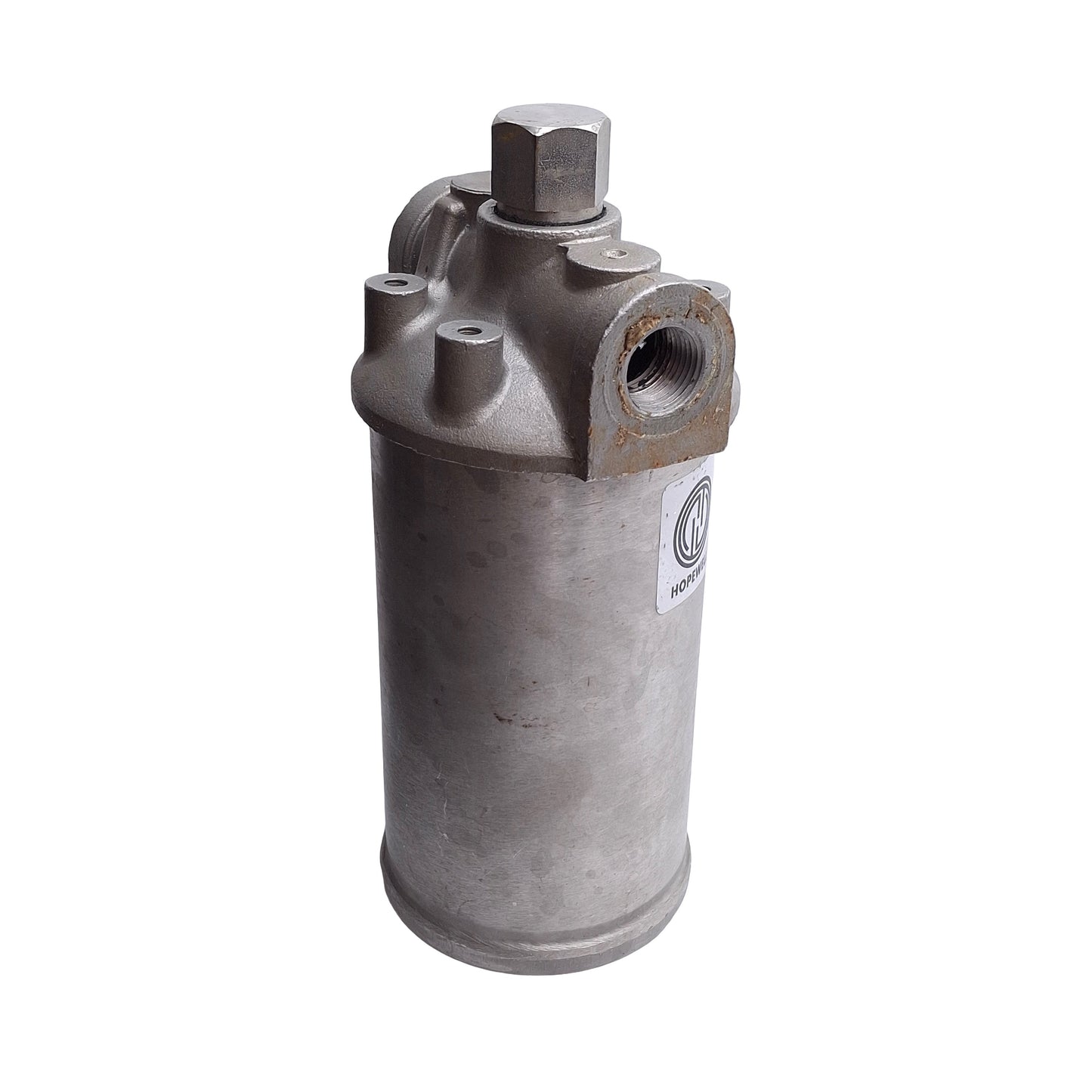Used Hopewell FAS394DUB Single Cartridge Housing 4-7/8in Length, 1/2' NPT, Stainless