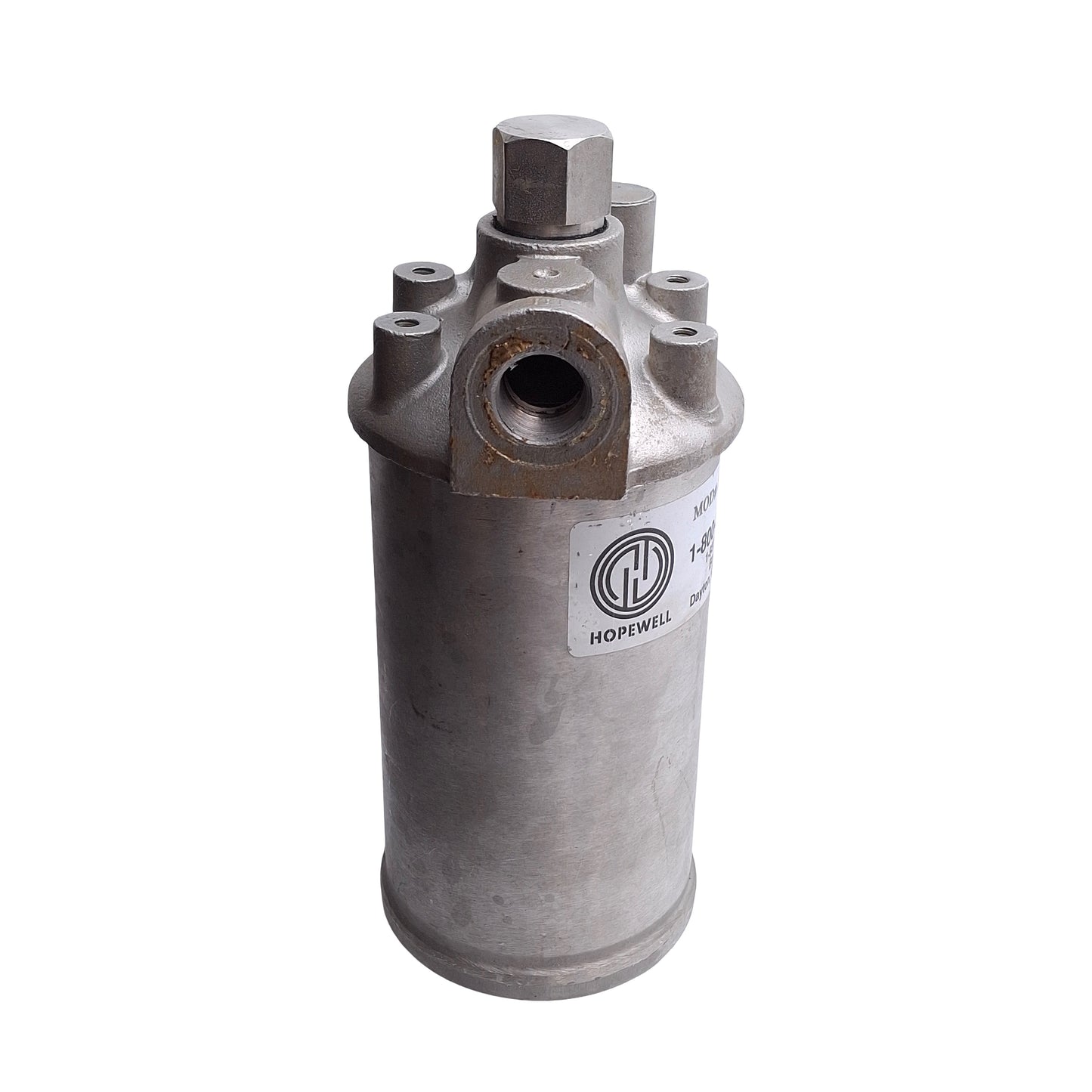 Used Hopewell FAS394DUB Single Cartridge Housing 4-7/8in Length, 1/2' NPT, Stainless