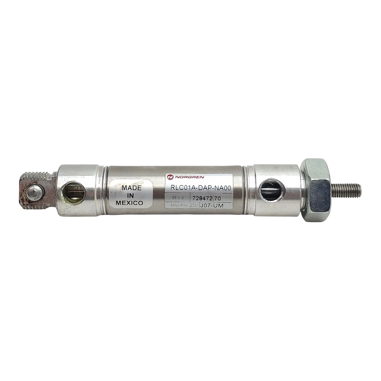 Used Norgren RLC01A-DAP-NA00 Pneumatic Cylinder, ø3/4in Bore, 1in Stroke, 1/8in NPT