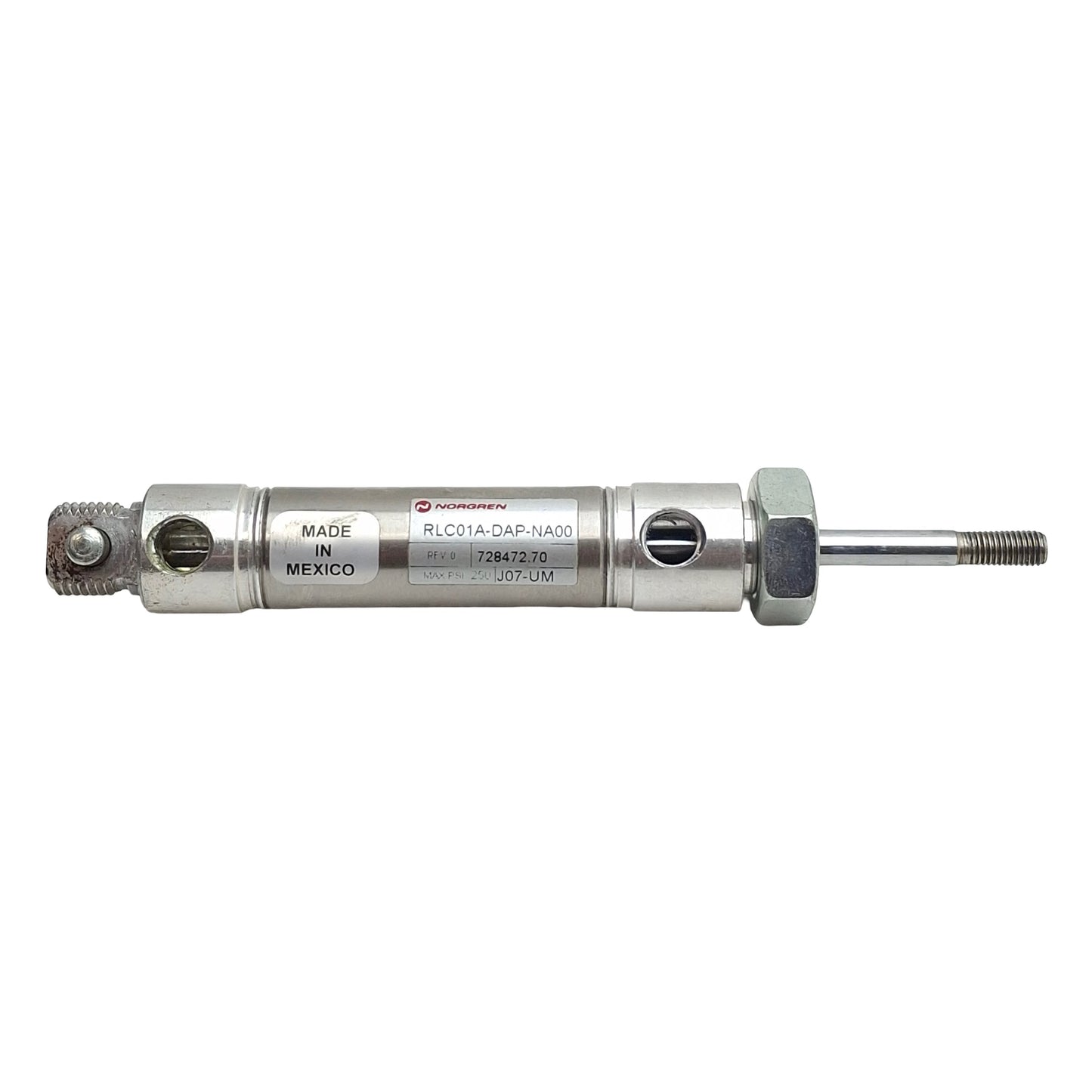 Used Norgren RLC01A-DAP-NA00 Pneumatic Cylinder, ø3/4in Bore, 1in Stroke, 1/8in NPT