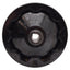 Used Elesa Solid Handwheel w/ Fold-Away Handle, ø150mm OD, ø5/8in Bore, Black