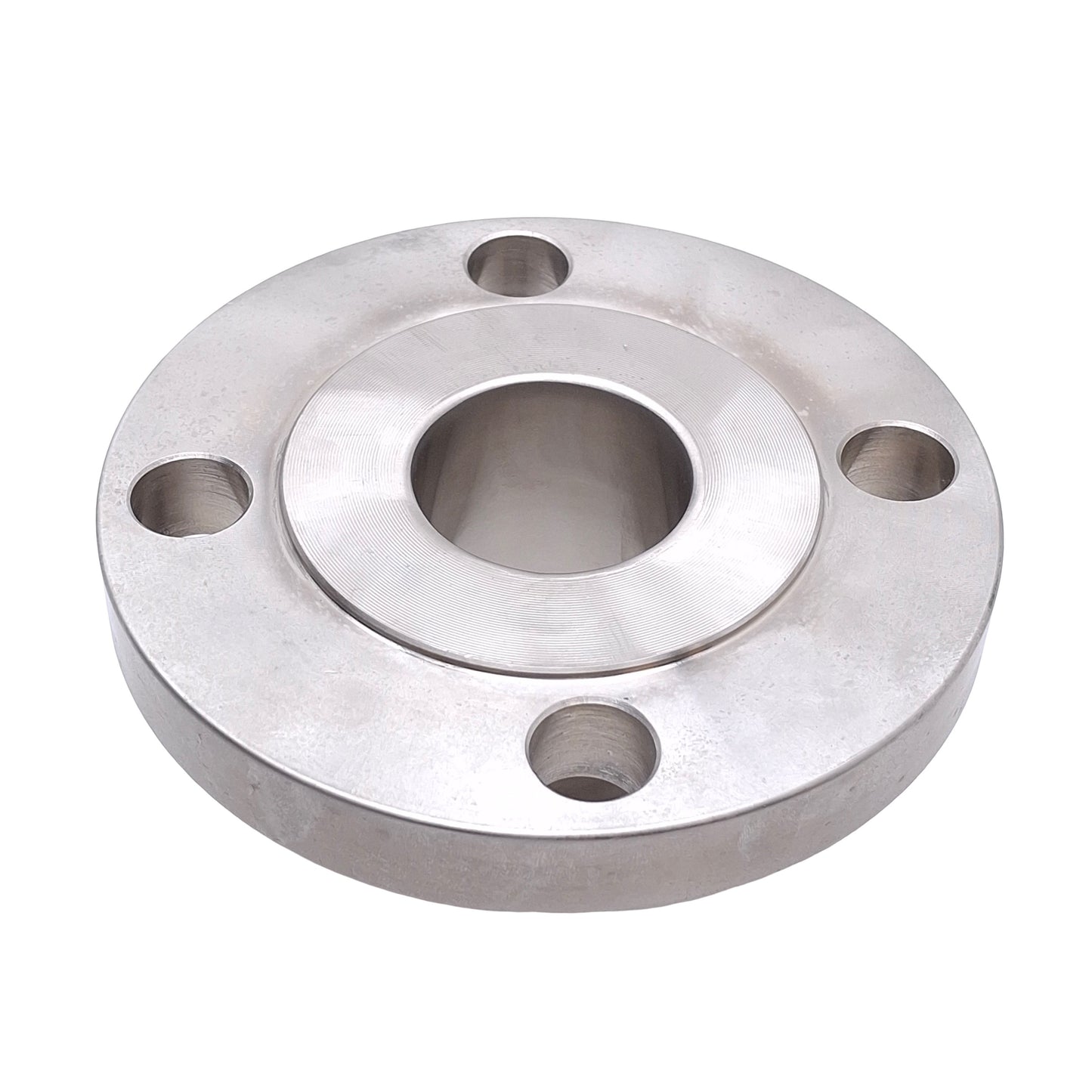 Used Viraj 2 150LB B16 A/SA182 Sanitary Flange Adapter, Bolt Flange to 2in Sanitary