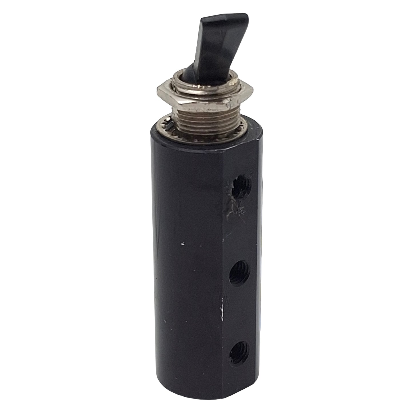 Used Pneumadyne HP45-100-DT Detented Toggle Air Control Valve, 4-Way, 5-Port, #10-32