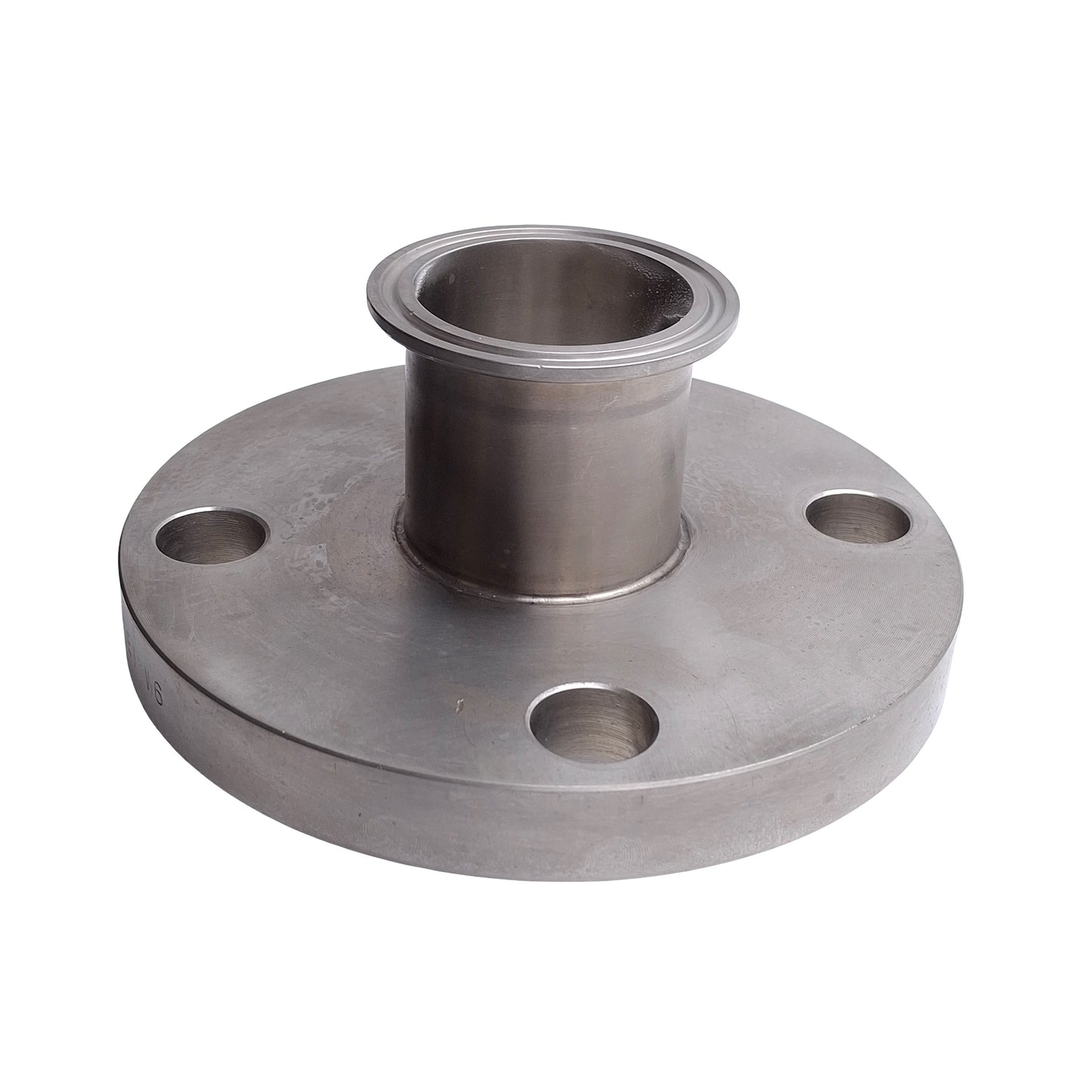 Used Shinsei SA A182 B16.5 150 2 Sanitary Flange Adapter, Bolt Flange to 2in Sanitary