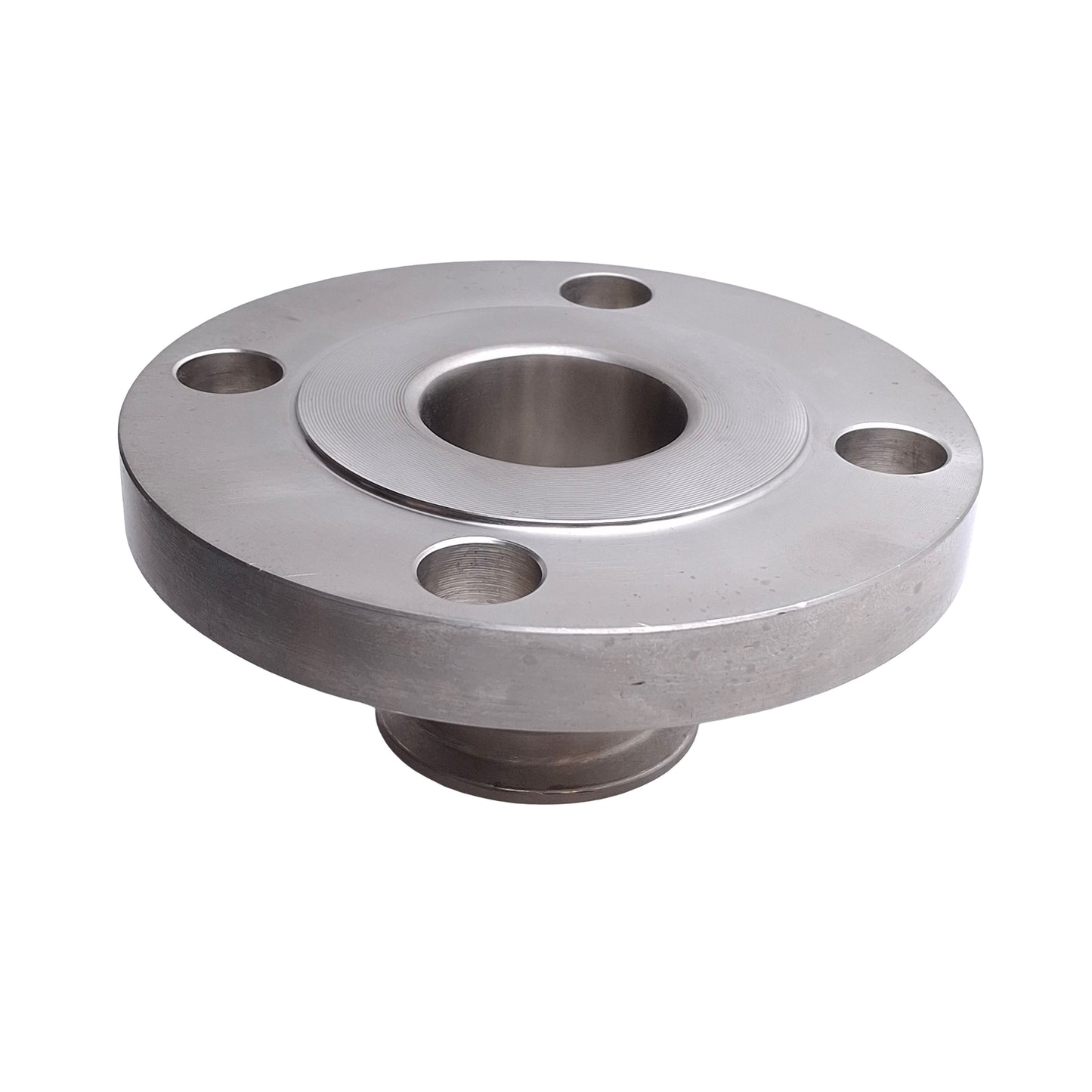 Used Shinsei SA A182 B16.5 150 2 Sanitary Flange Adapter, Bolt Flange to 2in Sanitary