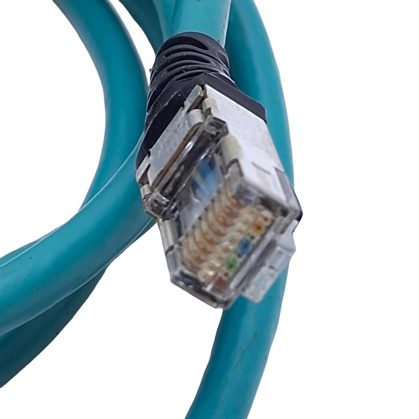Used Allen Bradley 1585J-M8CBJM-2 Connection Cable, RJ45 Male To Male, 2 Meters