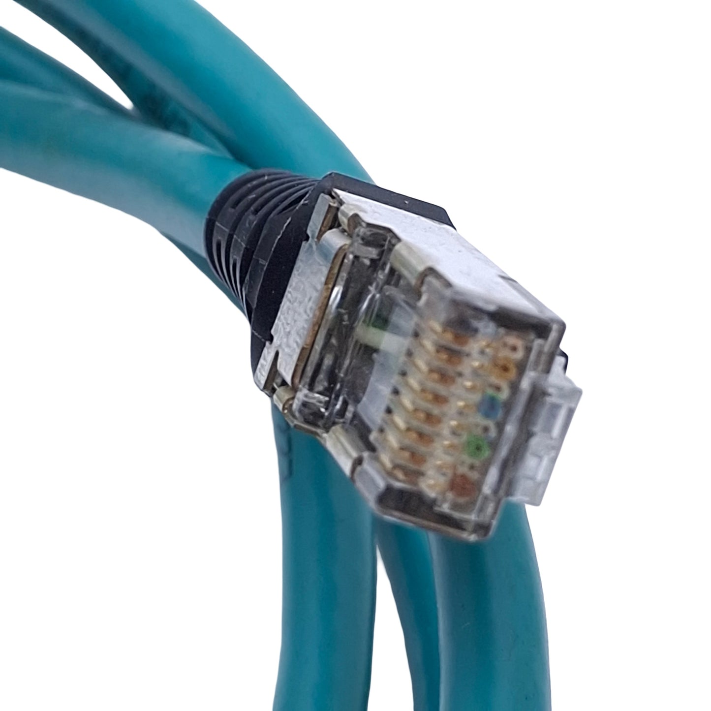 Used Allen Bradley 1585J-M8CBJM-2 Connection Cable, RJ45 Male To Male, 2 Meters