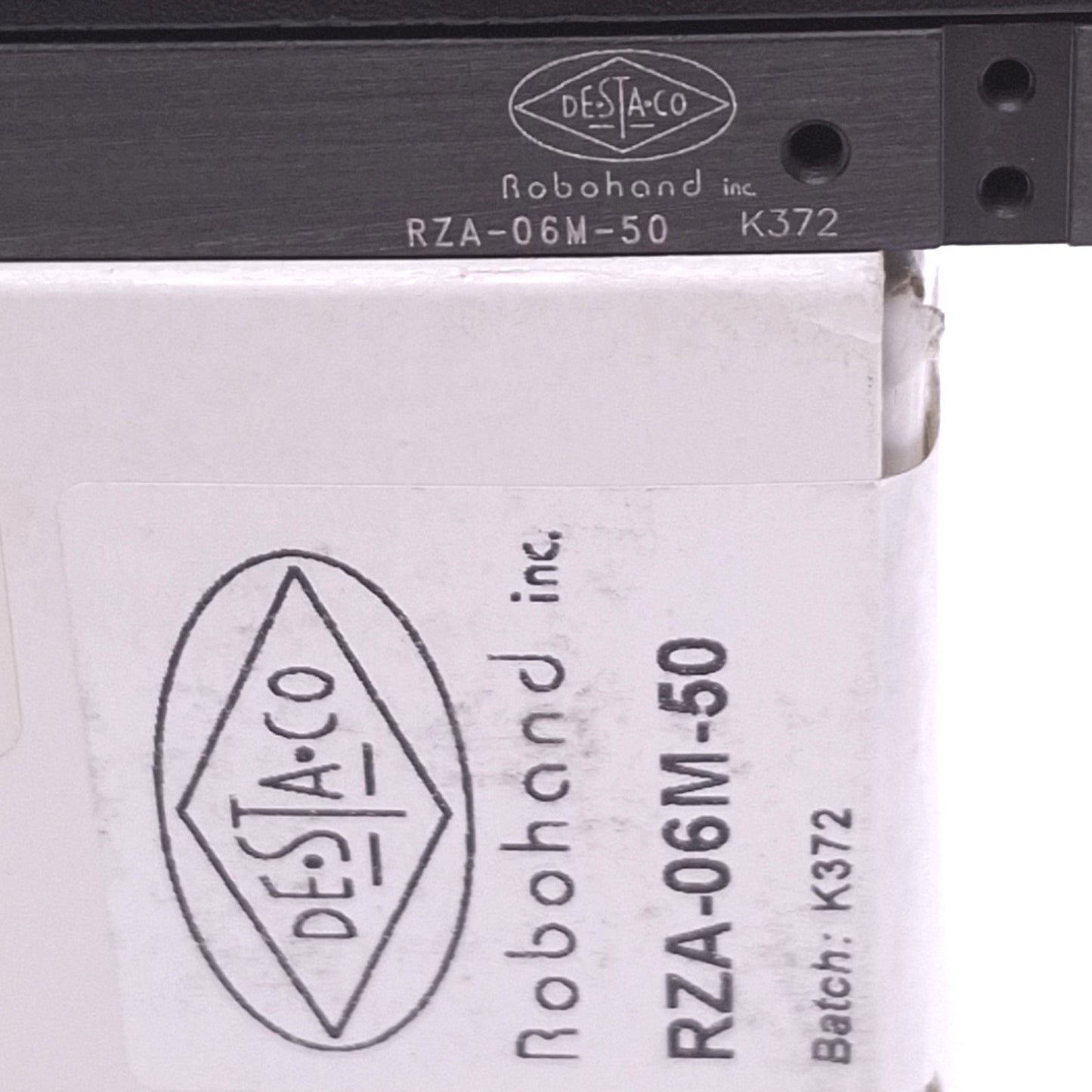 New DESTACO Robohand RZA-06M-50 Air Slide Table, 6mm Bore, 50mm Stroke, 100psi
